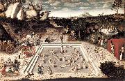 CRANACH, Lucas the Elder The Fountain of Youth dfg oil painting